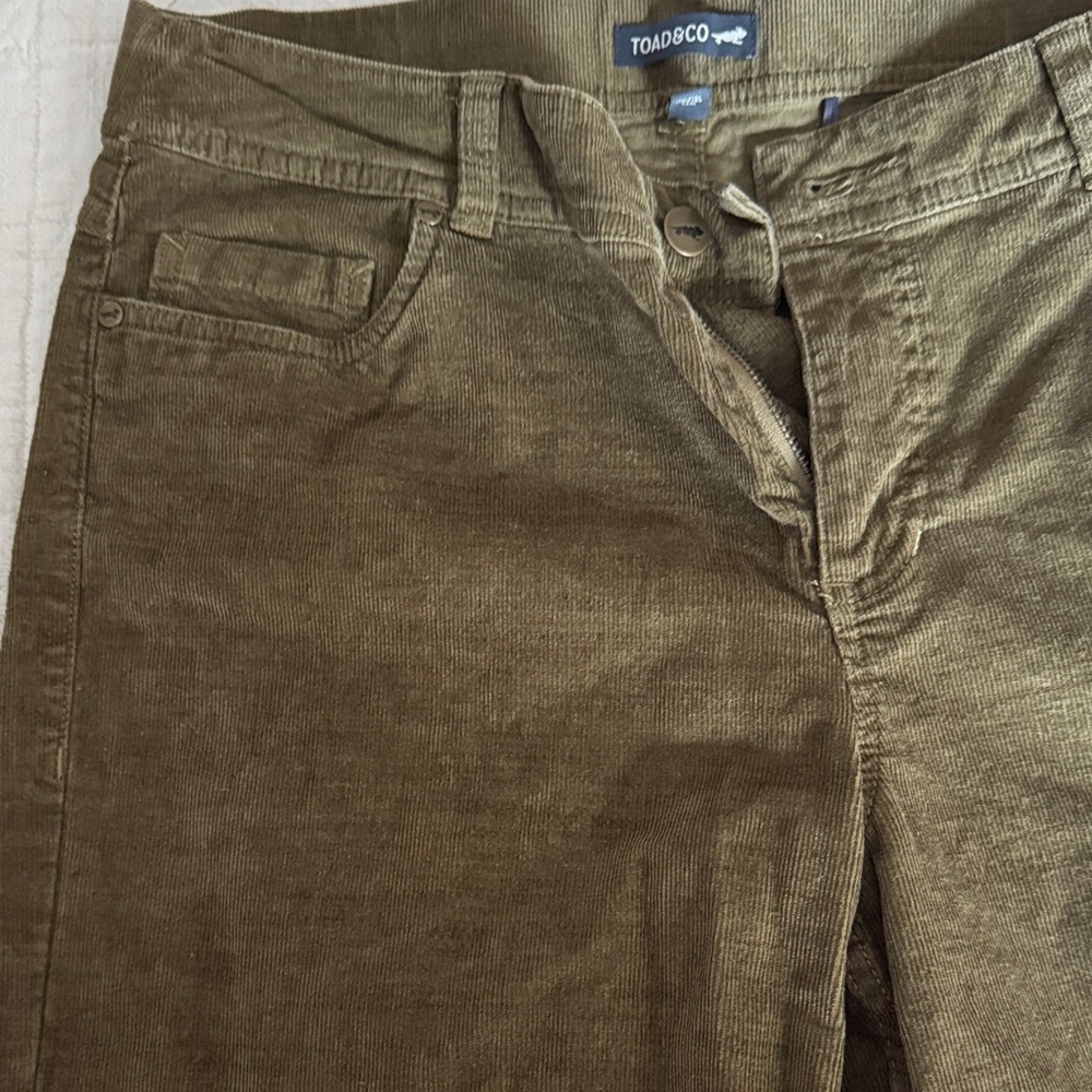 Toad&Co Olive Corduroy Pants